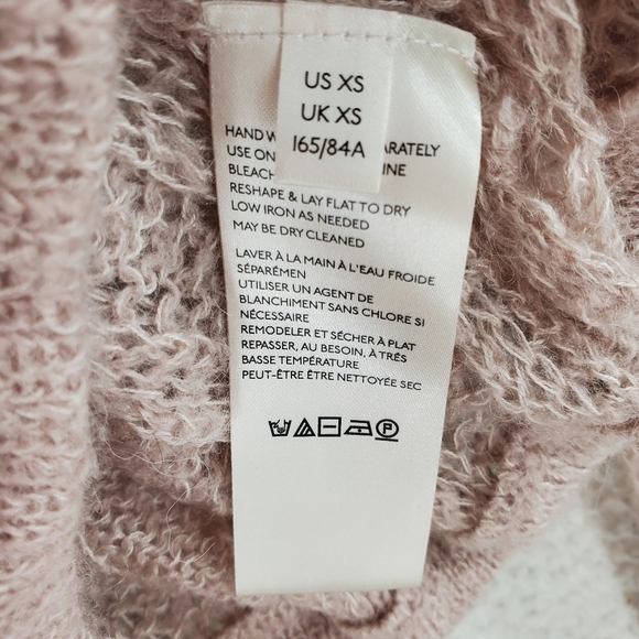 Free People Knit Sweater Top XS Angel Soft Frappucino Latte Mauve Drop Shoulder - Picture 6 of 12